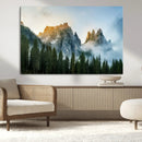 Wilderness Wall Art Canvas Print – Misty Forest Nature