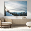 Snowy Mountains Wall Art Canvas Print – Framed Alpine by MyGreatCanvas | Canvas Wall Art Prints | Photo Prints & Wall Decor