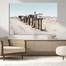 Desert Mailboxes Canvas Print – Framed Minimal Western by MyGreatCanvas | Canvas Wall Art Prints | Photo Prints & Wall Decor