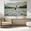Wild Bison Wall Art Canvas Print, Majestic Mountain Pines by MyGreatCanvas | Canvas Wall Art Prints | Photo Prints & Wall Decor