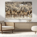 Majestic Elk Herd Winter Canvas, Elk Herd Winter Landscape by MyGreatCanvas | Canvas Wall Art Prints | Photo Prints & Wall Decor