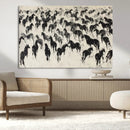 Wild Horse Stampede Wall Art Canvas Print – Monochrome by MyGreatCanvas | Canvas Wall Art Prints | Photo Prints & Wall Decor