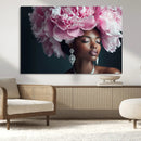 Black Beauty Petal Crown Wall Art Canvas Print – Floral by MyGreatCanvas | Canvas Wall Art Prints | Photo Prints & Wall Decor