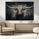 Rustic Longhorn Bull Wall Art Canvas Print – Vintage Western by MyGreatCanvas | Canvas Wall Art Prints | Photo Prints & Wall Decor