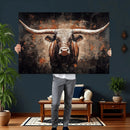 Abstract Longhorn Wall Art Canvas Print – Vintage Western by MyGreatCanvas | Canvas Wall Art Prints | Photo Prints & Wall Decor