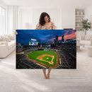 Target Field Wall Art Canvas Print – Baseball Stadium Scene,