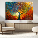 Yggdrasil Tree of Life Mosaic Stained Glass Wall Art, Tree