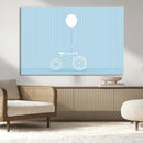 Minimalist Bicycle Balloon Canvas Wall Art – Playful Blue by MyGreatCanvas | Canvas Wall Art Prints | Photo Prints & Wall Decor