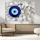Blue Evil Eye Protection Wall Art Canvas Print – White by MyGreatCanvas | Canvas Wall Art Prints | Photo Prints & Wall Decor