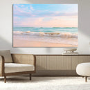 Serene Ocean Waves Wall Art Canvas Print – Pastel Sky Soft by MyGreatCanvas | Canvas Wall Art Prints | Photo Prints & Wall Decor