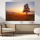 Golden Sunrise Landscape Canvas Wall Art – Framed Misty by MyGreatCanvas | Canvas Wall Art Prints | Photo Prints & Wall Decor