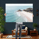Aerial Beach Wall Art Canvas Print, Coastal Ocean Waves and by MyGreatCanvas | Canvas Wall Art Prints | Photo Prints & Wall Decor