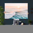 Sunset Surfing Wall Art Canvas Print, Ocean Wave Surfer with by MyGreatCanvas | Canvas Wall Art Prints | Photo Prints & Wall Decor