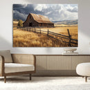 Golden Wheat Field Barn Canvas Print, Rustic Farm Landscape by MyGreatCanvas | Canvas Wall Art Prints | Photo Prints & Wall Decor