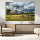 Rustic Stormy Barn Wall Art Canvas Print, Moody Country Farm by MyGreatCanvas | Canvas Wall Art Prints | Photo Prints & Wall Decor