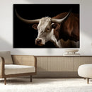 Texas Longhorn Bull Canvas Wall Art, Rustic Western by MyGreatCanvas | Canvas Wall Art Prints | Photo Prints & Wall Decor