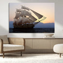 Majestic Sailing Ship Wall Art Canvas Print, Sunset Ocean by MyGreatCanvas | Canvas Wall Art Prints | Photo Prints & Wall Decor