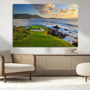 Coastal Golf Course Wall Art Canvas Print – Sunset with by MyGreatCanvas | Canvas Wall Art Prints | Photo Prints & Wall Decor