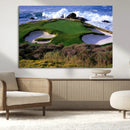 Ocean Cliff Golf Green Canvas Print – Framed Majestic by MyGreatCanvas | Canvas Wall Art Prints | Photo Prints & Wall Decor