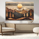 Wooden Mountain Landscape Wall Art Canvas Print, Rustic by MyGreatCanvas | Canvas Wall Art Prints | Photo Prints & Wall Decor