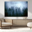 Foggy Evergreen Pines Wall Art Canvas Print, Mist Forest and by MyGreatCanvas | Canvas Wall Art Prints | Photo Prints & Wall Decor