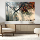 Sunlit Autumn Forest Wall Art Canvas Print – Framed Mist by MyGreatCanvas | Canvas Wall Art Prints | Photo Prints & Wall Decor