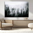 Foggy Pine Forest Canvas Wall Art – Horizontal Black and by MyGreatCanvas | Canvas Wall Art Prints | Photo Prints & Wall Decor