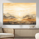 Sepia Color Abstract Mountain Wall Art Canvas Print