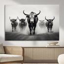 Texas Longhorn Wall Art Canvas Print, Framed Speckled Cow by MyGreatCanvas | Canvas Wall Art Prints | Photo Prints & Wall Decor