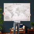 Customize Large Push Pin World Map Wall Art Canvas Print – by MyGreatCanvas | Canvas Wall Art Prints | Photo Prints & Wall Decor
