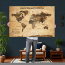 Vintage World Map Canvas Wall Art Print, Personalized by MyGreatCanvas | Canvas Wall Art Prints | Photo Prints & Wall Decor