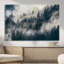 Foggy Pine Forest Wall Art – Framed Black White Nature by MyGreatCanvas | Canvas Wall Art Prints | Photo Prints & Wall Decor