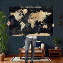 Personalized Push Pin World Map Canvas – Custom Framed