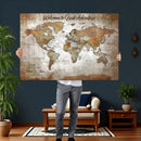 Personalized Vintage Map Wall Art Canvas Print – Custom Push by MyGreatCanvas | Canvas Wall Art Prints | Photo Prints & Wall Decor