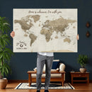 Push Pin World Map Canvas Print – Travel Tracker Wall Art by MyGreatCanvas | Canvas Wall Art Prints | Photo Prints & Wall Decor