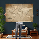 Personalized World Map Wall Art – Customizable Push Pin Map