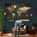 Custom Push Pin World Map Wall Art – Personalized Travel