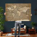 Custom Push Pin Map Canvas Print – Personalized Travel