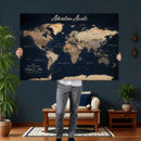 Custom Push Pin World Map Canvas Print – Custom Framed by MyGreatCanvas | Canvas Wall Art Prints | Photo Prints & Wall Decor