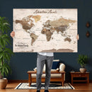 Custom Push Pin World Map Wall Art Canvas Print – by MyGreatCanvas | Canvas Wall Art Prints | Photo Prints & Wall Decor