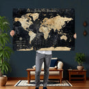 Personalized World Map Wall Art – Custom Framed Push Pin by MyGreatCanvas | Canvas Wall Art Prints | Photo Prints & Wall Decor