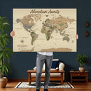 Custom Push Pin World Map Print – Personalized Canvas Wall by MyGreatCanvas | Canvas Wall Art Prints | Photo Prints & Wall Decor