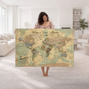 Personalized World Map Canvas – Custom Framed Push Pin