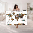 Customizable Framed World Map Canvas Print – Personalized