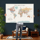 Custom Push Pin World Map Wall Art Canvas Print – by MyGreatCanvas | Canvas Wall Art Prints | Photo Prints & Wall Decor