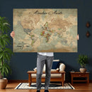 Customize Push Pin World Map Wall Canvas Print – by MyGreatCanvas | Canvas Wall Art Prints | Photo Prints & Wall Decor