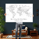 Framed World Map Canvas – Custom Push Pin Travel Tracker – by MyGreatCanvas | Canvas Wall Art Prints | Photo Prints & Wall Decor