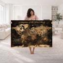 Personalized Family World Map Canvas – Custom Framed Push