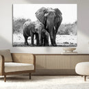 Elephant Family Africa Wall Art Canvas Print by MyGreatCanvas | Canvas Wall Art Prints | Photo Prints & Wall Decor