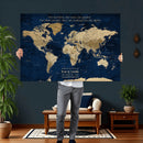 Personalized Framed Travel Tracker Map – Custom World Canvas